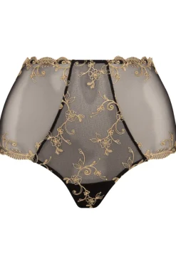 Sexy Lingerie | Luxury French Lingerie>Lise Charmel Deesse En Glam High Waist Brief, Size XS (UK 8) Black/Gold