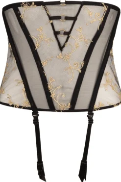 Sexy Lingerie | Luxury French Lingerie>Lise Charmel Deesse En Glam Waspie Black/Gold