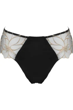 Sheer Lingerie | Briefs>Prelude Delicate Nymph Brazilian Black/Gold