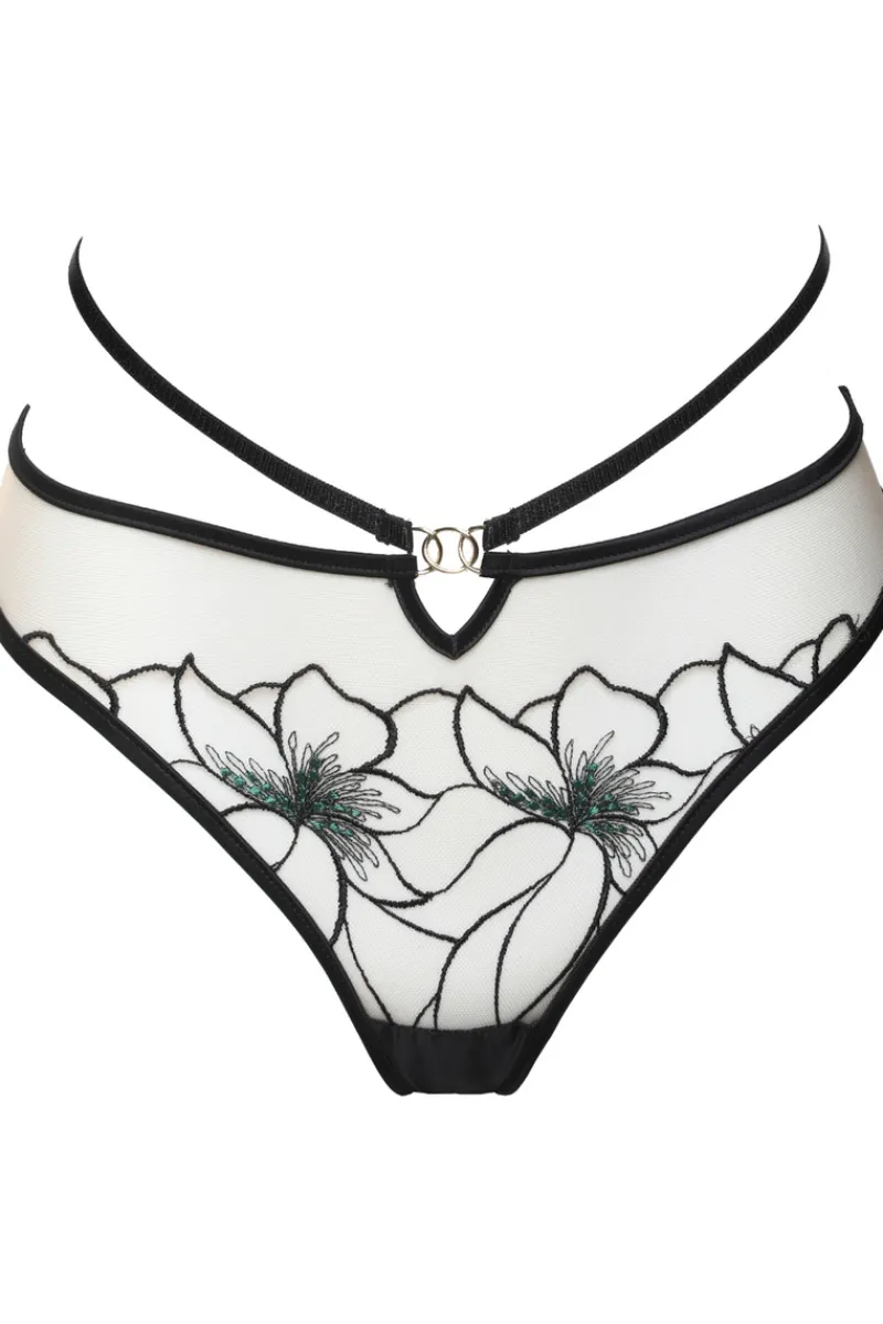 Sheer Lingerie | Briefs>Prelude Delicate Nymph Brief Black/Green