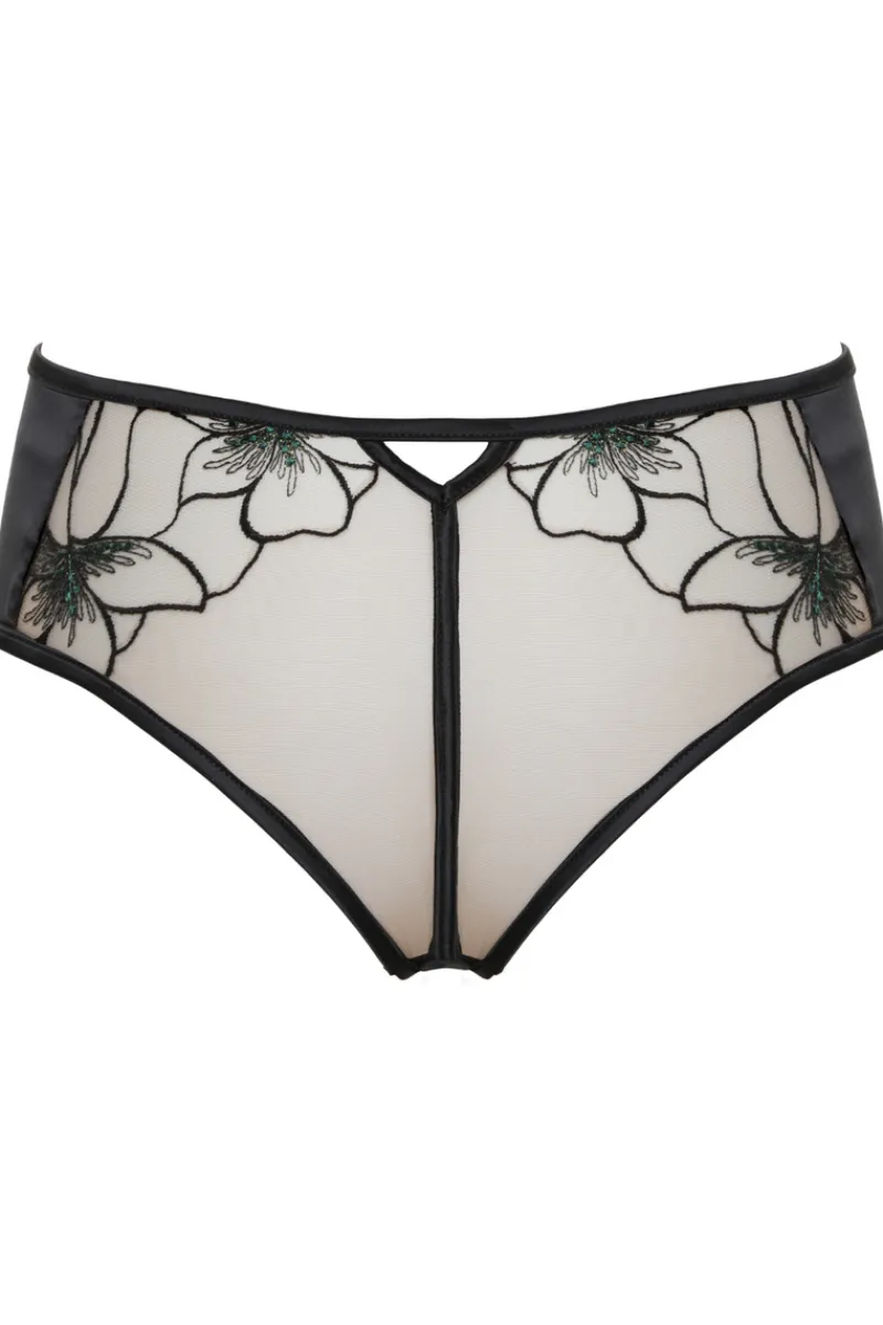 Sheer Lingerie | High Waist Thongs And Knickers>Prelude Delicate Nymph High Waist Brazilian Black/Green