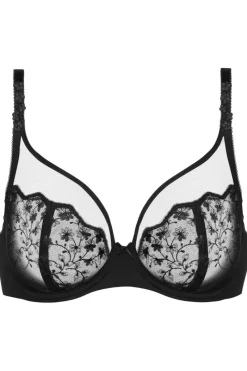 Underwired Bras>Mey Delightful Underwired Hi Apex Bra Black