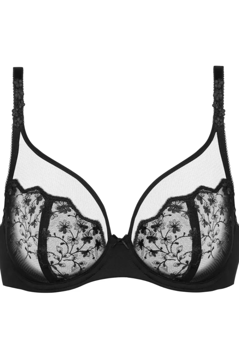 Underwired Bras>Mey Delightful Underwired Hi Apex Bra Black