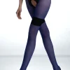 Black Tights | Patterned Tights>Amour Diva Very Peri/Black Crotchless Tights 30 Denier