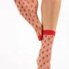 Mother's Day | Red Lingerie>FiORE Dizzy Geometric Pattern Sheer Socks 20 Denier