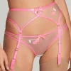 Suspender Belts | Suspender Belts>Agent Provocateur Donnie Suspender, Size 3 (UK 10) Pink/White