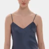 Silk Nightwear | Pyjama Tops>Simone Pérèle Dream Silk Camisole Cinder Blue