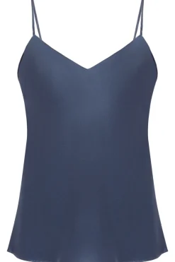 Silk Nightwear | Pyjama Tops>Simone Pérèle Dream Silk Camisole Cinder Blue