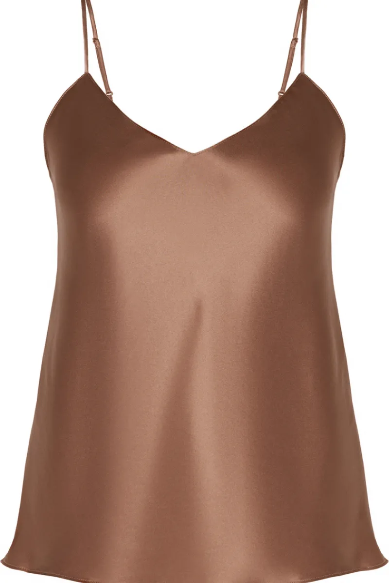 Pyjama Tops | Silk Nightwear>Simone Pérèle Dream Silk Camisole Macchiato
