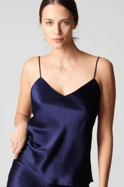 Silk Nightwear | Pyjama Tops>Simone Pérèle Dream Silk Camisole Midnight, Size 3 (UK 12-14)