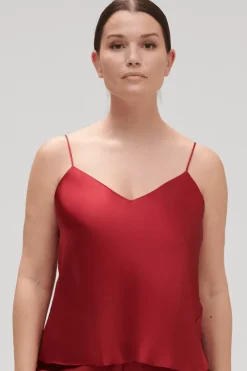 Silk Nightwear | Pyjama Tops>Simone Pérèle Dream Silk Camisole Red