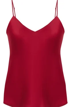 Silk Nightwear | Pyjama Tops>Simone Pérèle Dream Silk Camisole Red