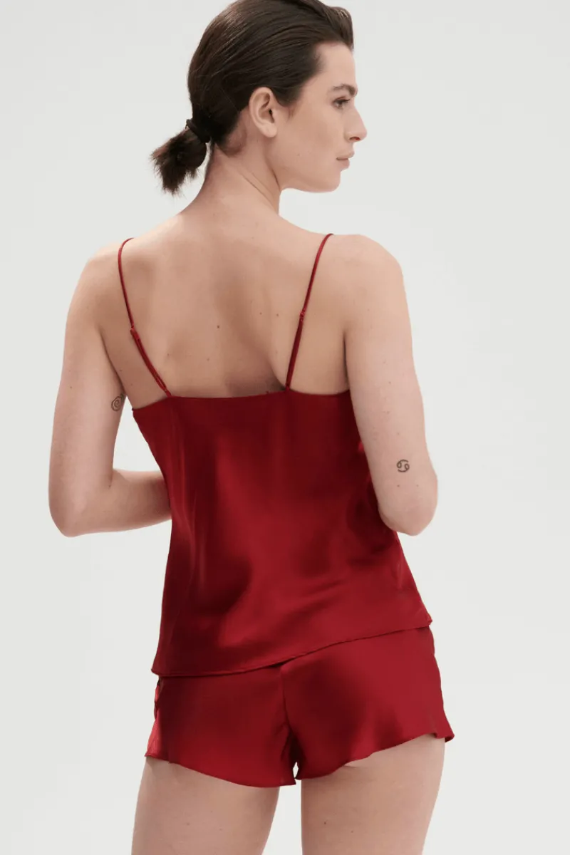 Silk Nightwear | Pyjama Tops>Simone Pérèle Dream Silk Camisole Red