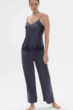 Silk Nightwear | Pyjama Pants & Shorts>Simone Pérèle Dream Silk Pants Cinder Blue