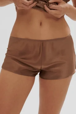Silk Nightwear | Pyjama Pants & Shorts>Simone Pérèle Dream Silk Short Macchiato