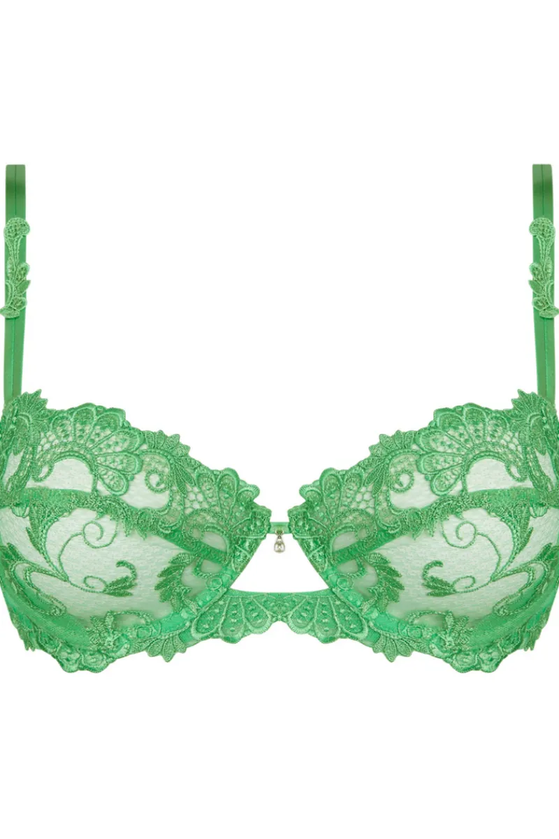 Sexy Lingerie | Luxury French Lingerie>Lise Charmel Dressing Floral Half Cup Bra - Green