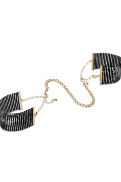 Restraints, Cuffs & Gloves | Pleasure>Bijoux Indiscrets Désir Métallique Metallic Mesh Cuffs Black