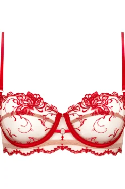 Red Lingerie | Sexy Lingerie>Lise Charmel Eblouissant Eros Half Cup Bra NudeSolaire