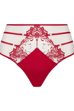 Red Lingerie | Sexy Lingerie>Lise Charmel Eblouissant Eros High Waisted Thong NudeSolaire