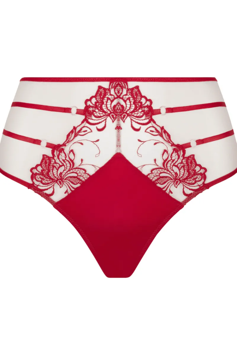 Red Lingerie | Sexy Lingerie>Lise Charmel Eblouissant Eros High Waisted Thong NudeSolaire