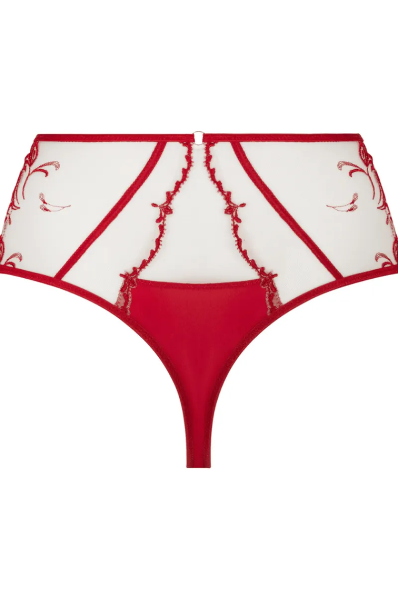 Red Lingerie | Sexy Lingerie>Lise Charmel Eblouissant Eros High Waisted Thong NudeSolaire