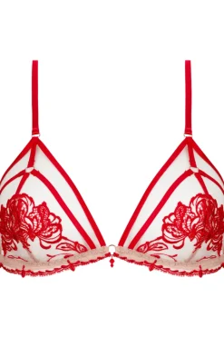 Red Lingerie | Sexy Lingerie>Lise Charmel Eblouissant Eros Non Wired Triangle Bra NudeSolaire