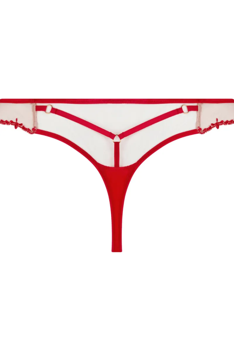 Red Lingerie | Sexy Lingerie>Lise Charmel Eblouissant Eros Sexy Thong NudeSolaire