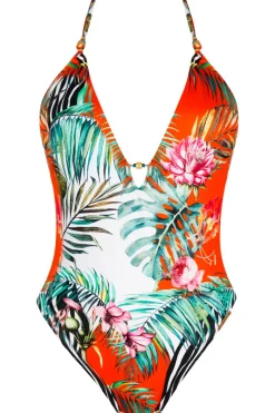 Swimsuits | Sexy Lingerie>Lise Charmel Echappée Libre Seduction Halter Swimsuit EchappeeTropic