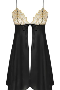 Silk Nightwear | Nighties, Babydolls & Chemises>Lise Charmel Eclats d’Or Babydoll NoirOr