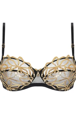 Sexy Lingerie | Luxury French Lingerie>Lise Charmel Eclats d’Or Half Cup Bra NoirOr