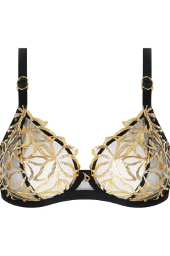 Sexy Lingerie | Luxury French Lingerie>Lise Charmel Eclats d’Or Underwired Triangle Bra NoirOr