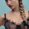 Plunge Bras | Balconette Bras & Demi Bras>Agent Provocateur Fawn Plunge Underwired Bra, Size UK 32D Black