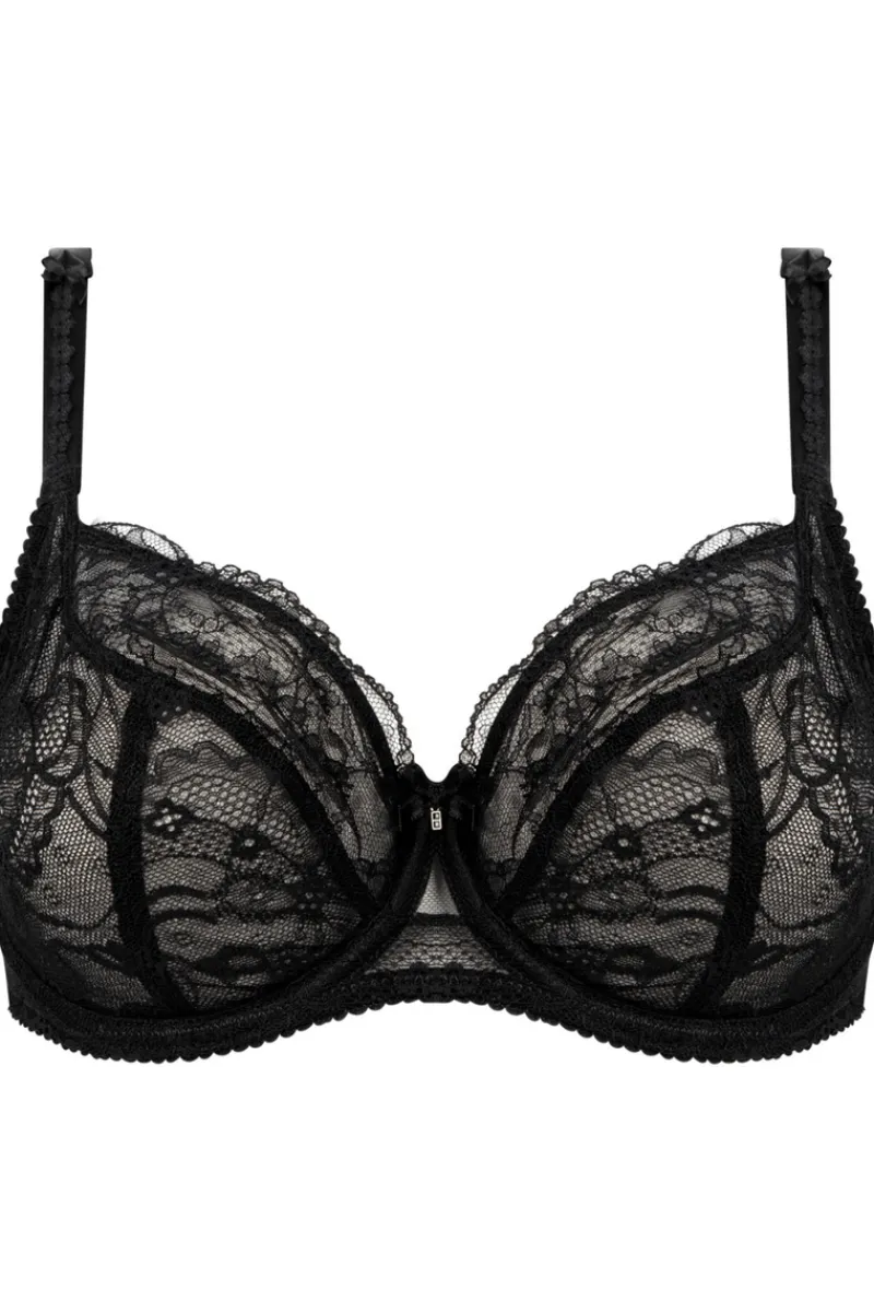 Sexy Lingerie | Luxury French Lingerie>Lise Charmel Feerie Couture 3/4 Cup Balconette Bra (E Cups) Black