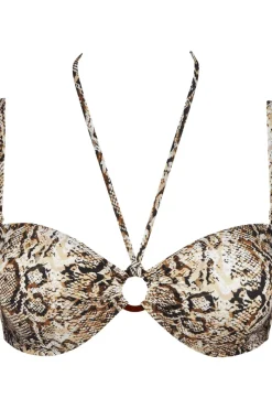 Sexy Lingerie | Luxury French Lingerie>Aubade Fierce Spirit Bandeau Bikini Top Serpent