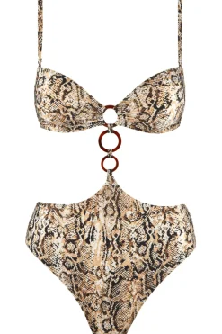 Swimsuits | Sexy Lingerie>Aubade Fierce Spirit Trikini, Size M (UK 12) Serpent