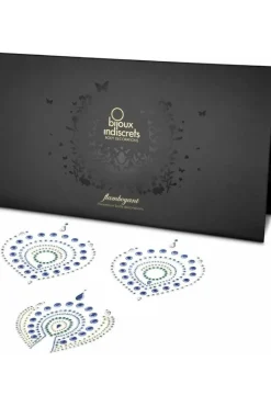 Nipple Covers & Pasties | Pleasure>Bijoux Indiscrets Flamboyant Rhinestone Body Decorations Green/Blue