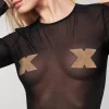 Nipple Covers & Pasties | Pleasure>Bijoux Indiscrets Flash Glitter Cross Pasties Gold