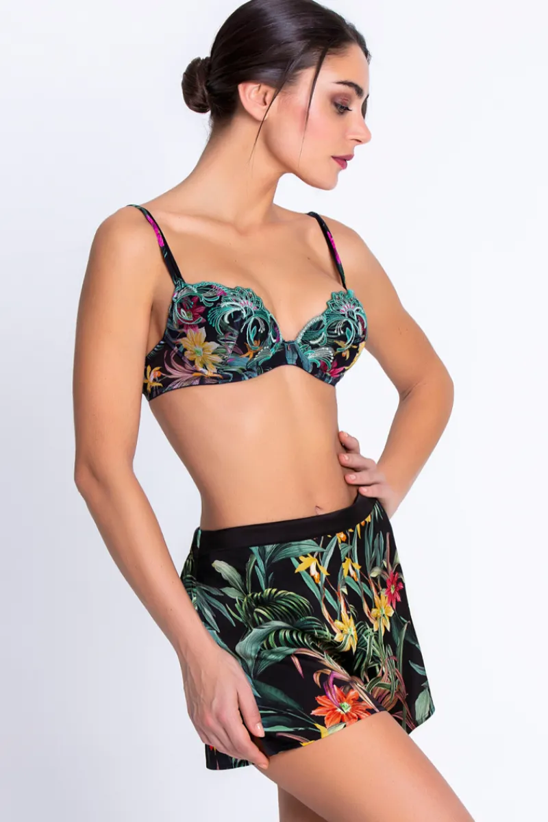 Pyjama Pants & Shorts | Mother's Day>Lise Charmel Fleurs Etoiles Silk Shorts EclatEtoile