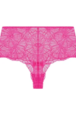 High Waist Thongs And Knickers | Briefs>Dora Larsen Flora Graphic Lace High Waist Knicker Pink