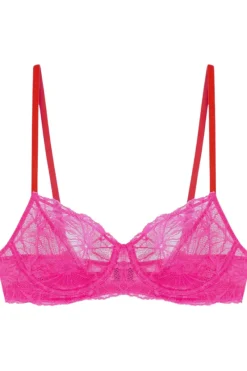 Balconette Bras & Demi Bras | Underwired Bras>Dora Larsen Flora Graphic Lace Underwire Bra Pink
