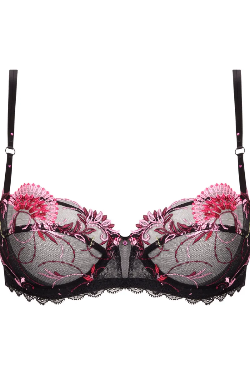 Sexy Lingerie | Luxury French Lingerie>Lise Charmel Floraison Passion Half Cup Bra PinkSaffron