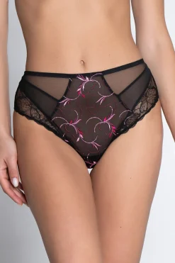 Sexy Lingerie | Luxury French Lingerie>Lise Charmel Floraison Passion High Waist Brief PinkSaffron