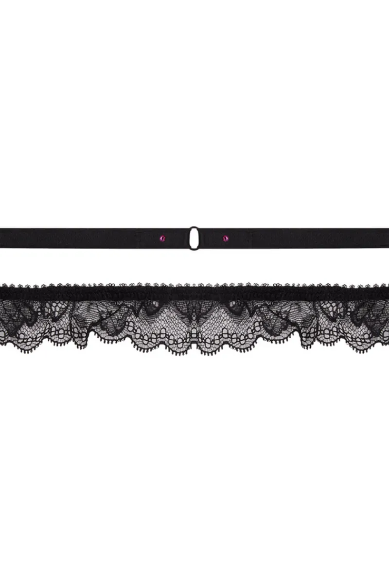 Sexy Lingerie | Luxury French Lingerie>Lise Charmel Floraison Passion Leg Garter PinkSaffron
