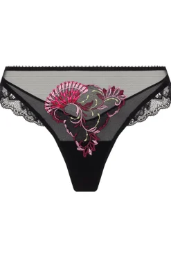 Sexy Lingerie | Luxury French Lingerie>Lise Charmel Floraison Passion Tanga Thong PinkSaffron
