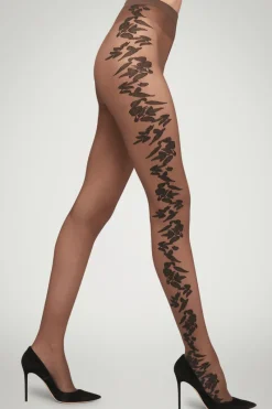Nude Tights | Black Tights>Wolford Flower Tights