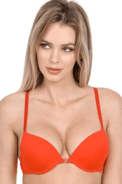 Red Lingerie | £30 And Under>Jolidon French Connection Push Up Bra in Bright Red (B & C cup sizes)