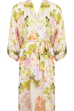 Kimonos & Robes | Sexy Lingerie>Lise Charmel Frisson D'or Mid Length Robe OrRose