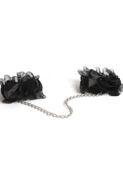 Restraints, Cuffs & Gloves | Pleasure>Bijoux Indiscrets Frou Frou Organza Handcuffs Black