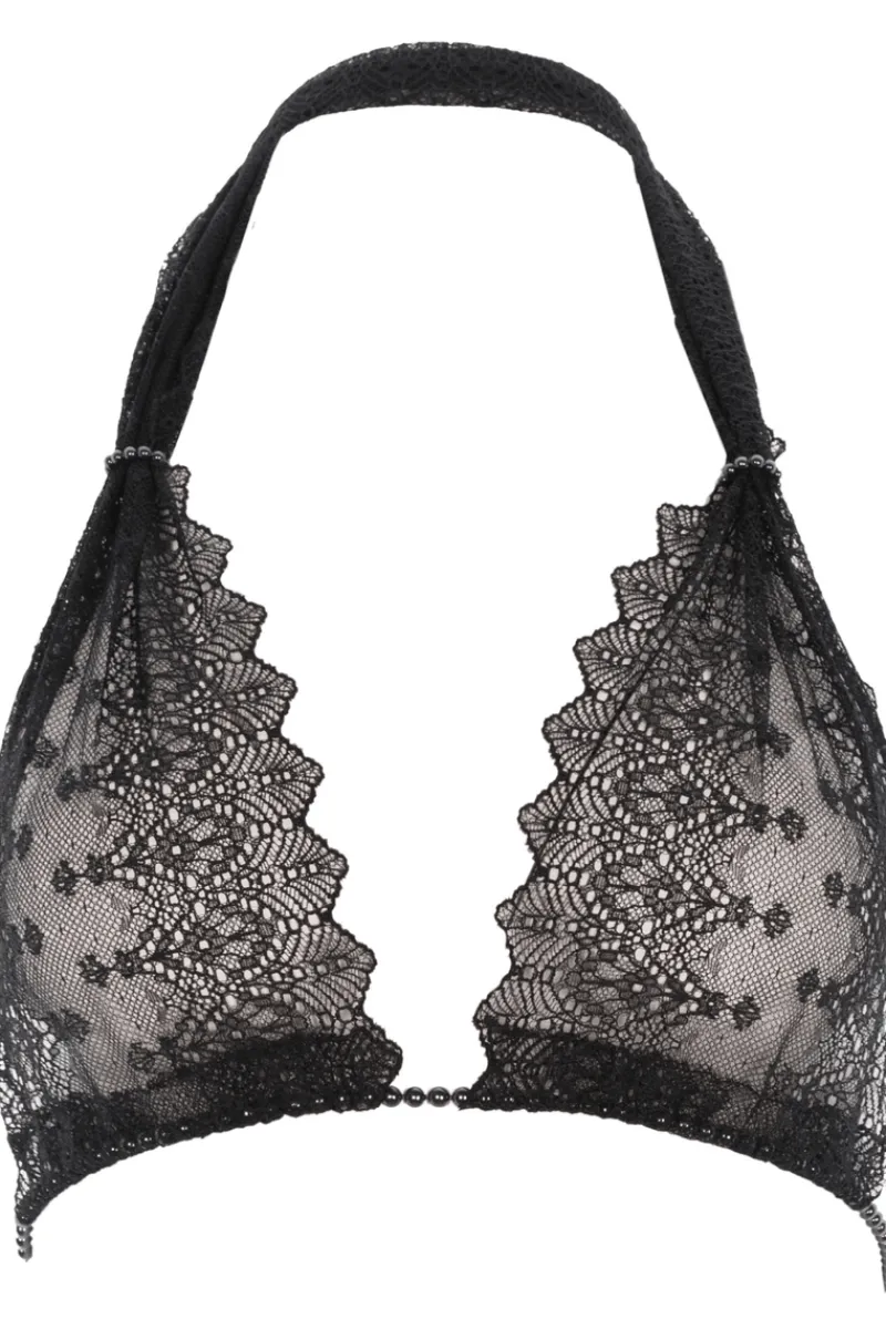 Sexy Lingerie | Halterneck Bras>Bracli Geneva Dark Pearl Bra Black