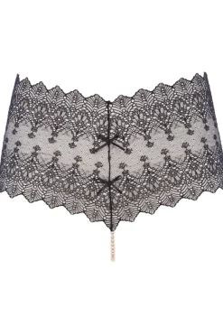 Sexy Lingerie | High Waist Thongs And Knickers>Bracli Geneva Pearl Panty Black